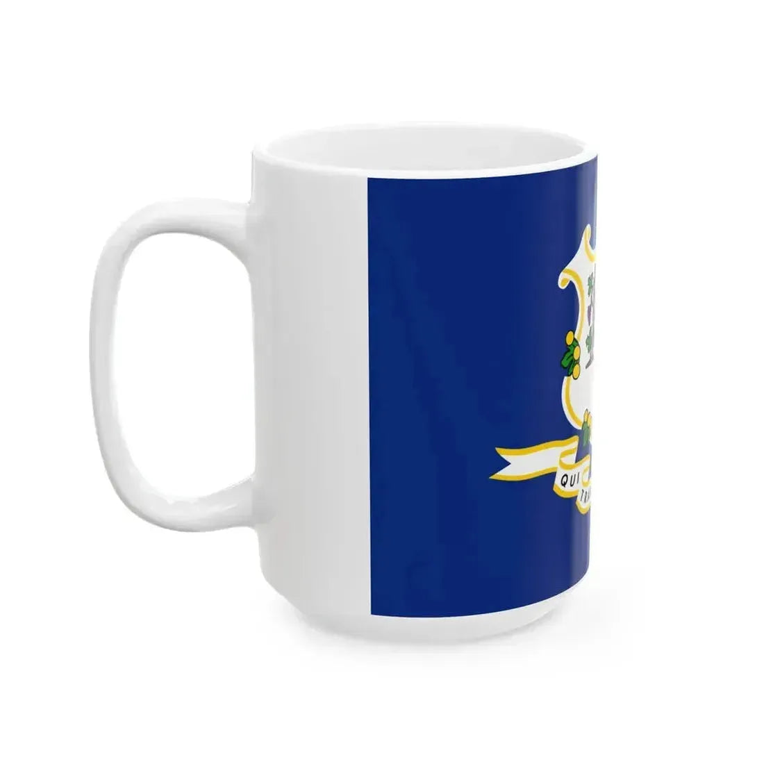 Flag of Connecticut 3-2 (United States) White Coffee Mug - Go Mug Yourself