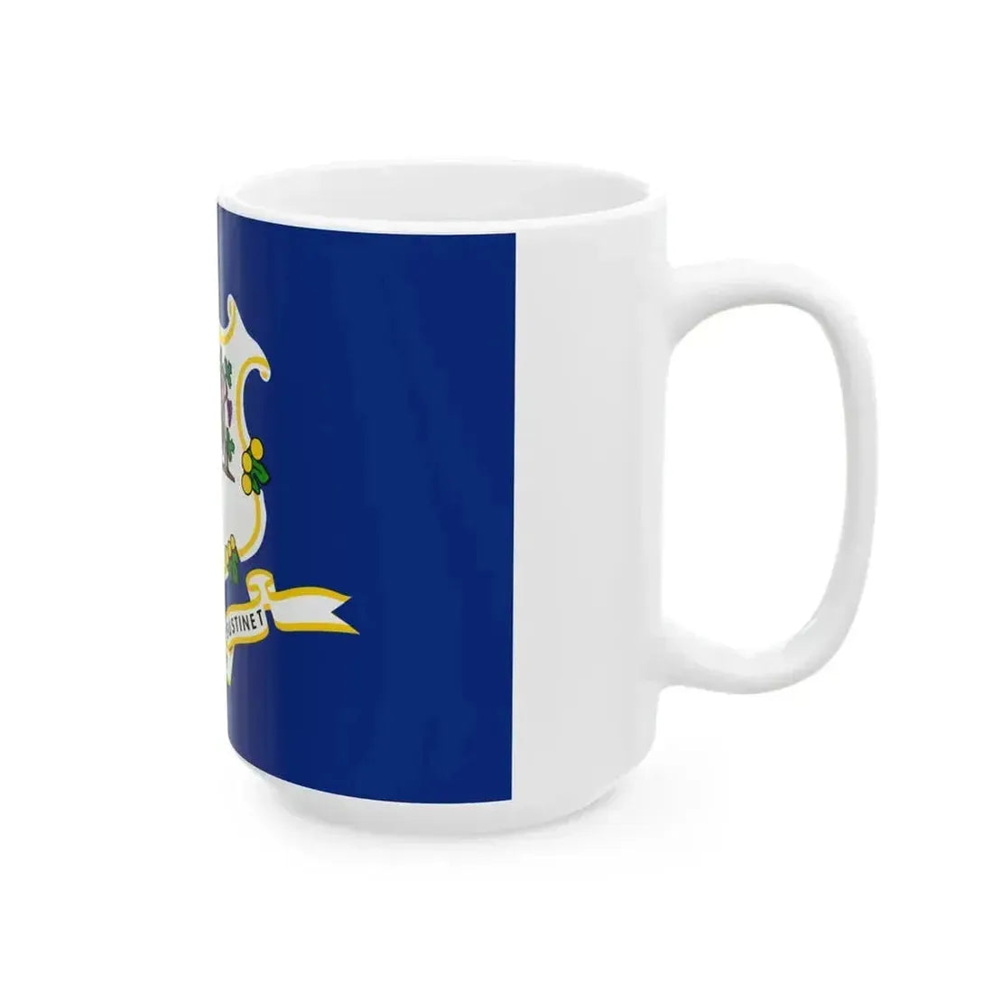 Flag of Connecticut 3-2 (United States) White Coffee Mug - Go Mug Yourself