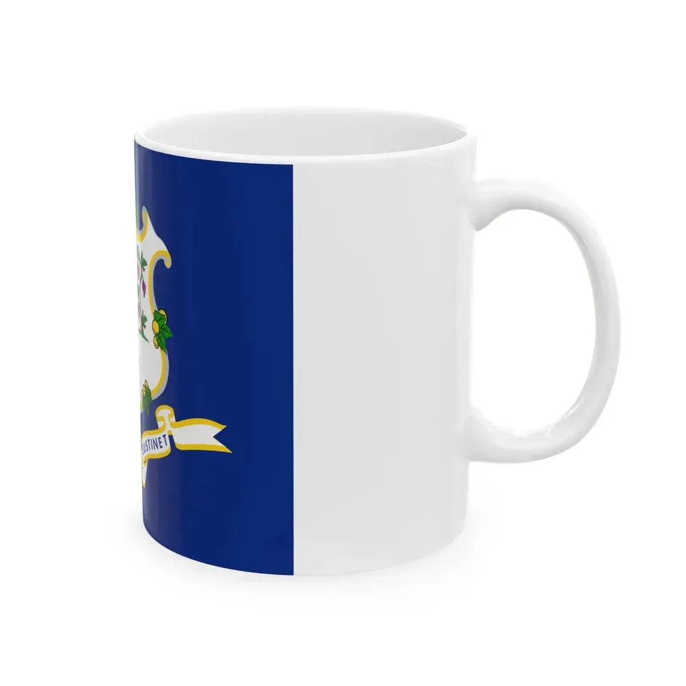 Flag of Connecticut (United States) White Coffee Mug - Go Mug Yourself