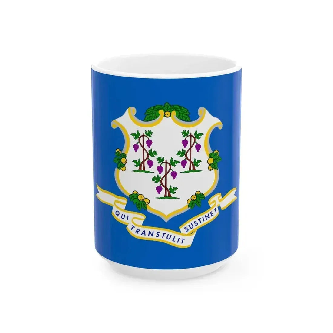 Flag of Connecticut Varient (United States) White Coffee Mug 15oz - Go Mug Yourself