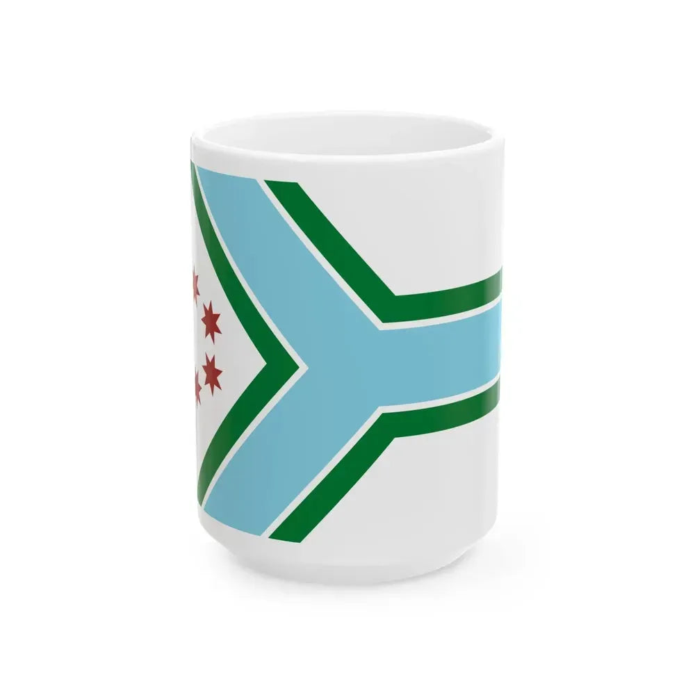 Flag of Cook County Illinois (United States) White Coffee Mug 15oz - Go Mug Yourself