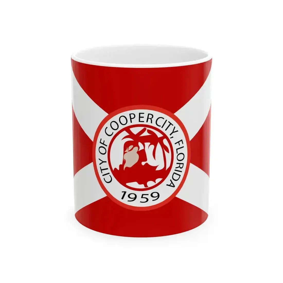 Flag of Cooper City Florida (United States) White Coffee Mug 11oz - Go Mug Yourself