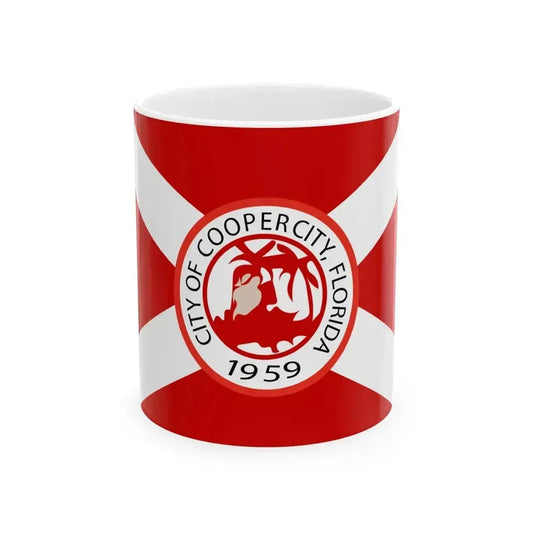 Flag of Cooper City Florida (United States) White Coffee Mug 11oz - Go Mug Yourself