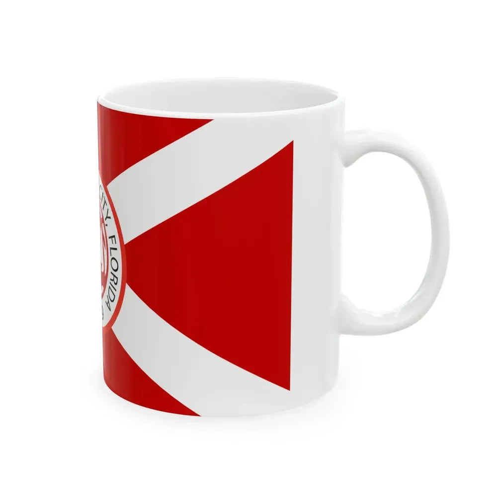 Flag of Cooper City Florida (United States) White Coffee Mug - Go Mug Yourself