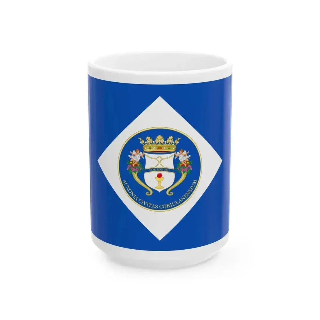 Flag of Corigliano (Italy) White Coffee Mug 15oz - Go Mug Yourself