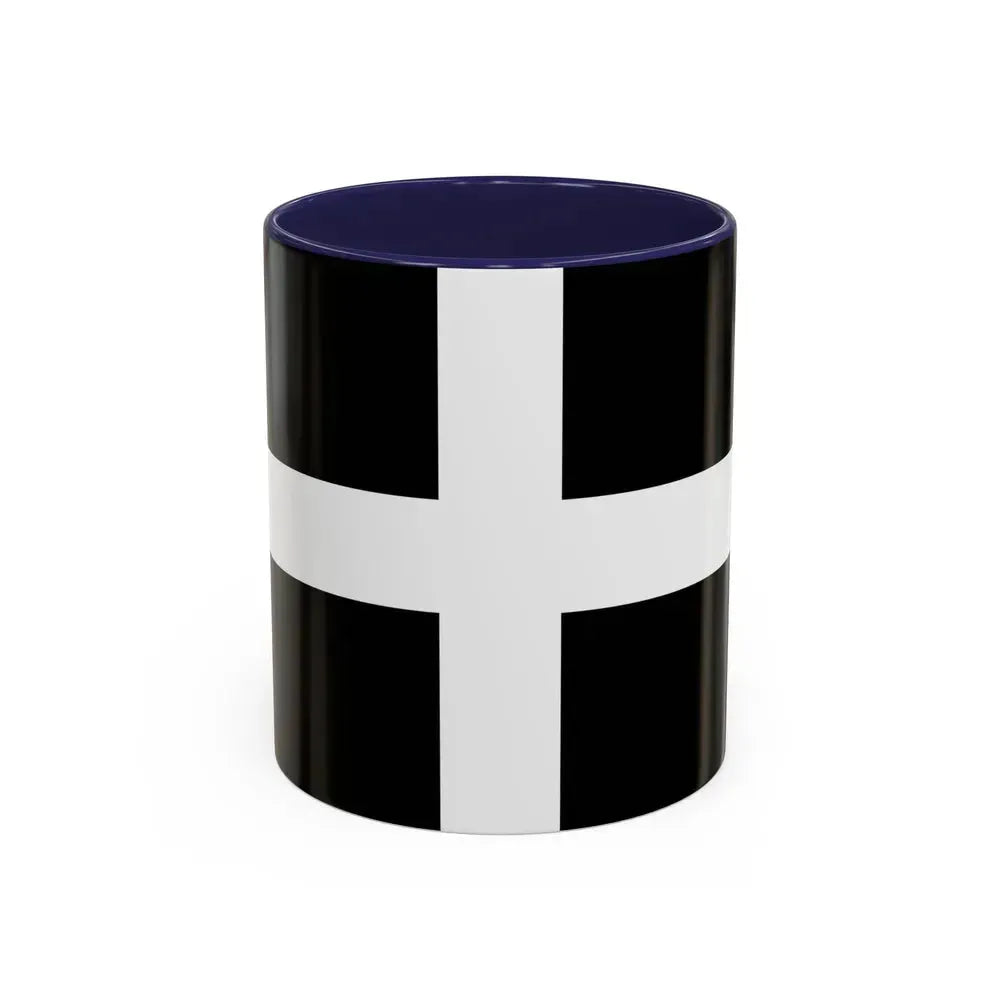 Flag of Cornwall UK - Accent Coffee Mug 11oz Navy - Go Mug Yourself