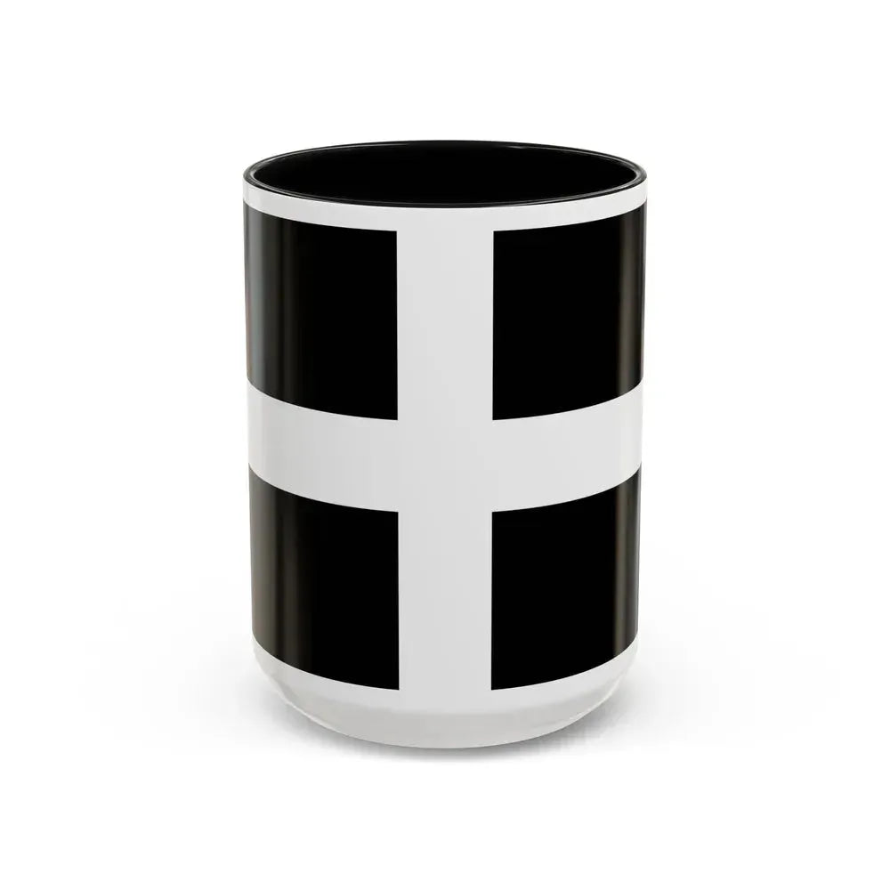 Flag of Cornwall UK - Accent Coffee Mug 15oz Black - Go Mug Yourself