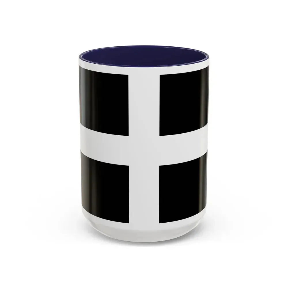 Flag of Cornwall UK - Accent Coffee Mug 15oz Navy - Go Mug Yourself