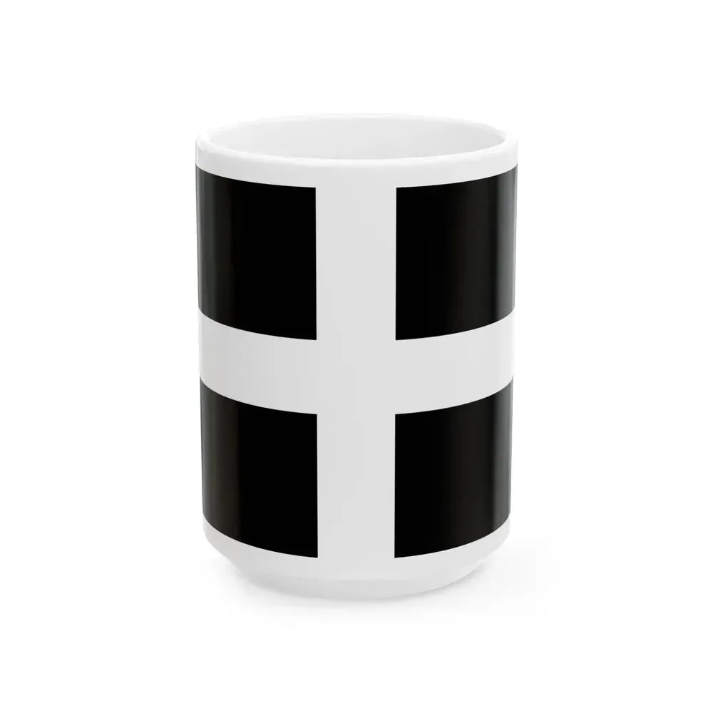 Flag of Cornwall UK - White Coffee Mug 15oz - Go Mug Yourself
