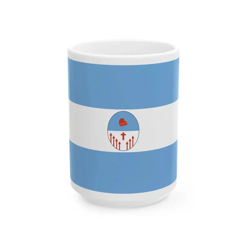 Flag of Corrientes 1822 (Argentina) White Coffee Mug 15oz - Go Mug Yourself