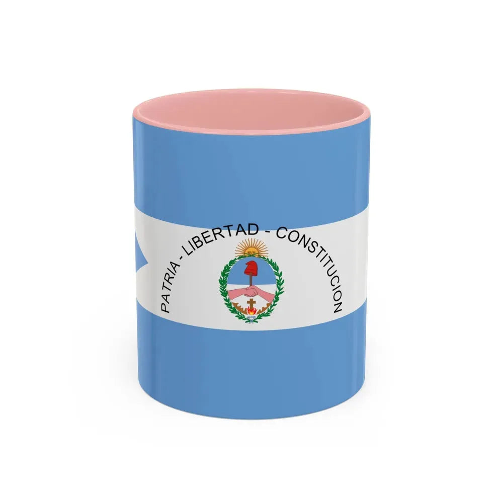 Flag of Corrientes Province Argentina - Accent Coffee Mug 11oz Pink - Go Mug Yourself