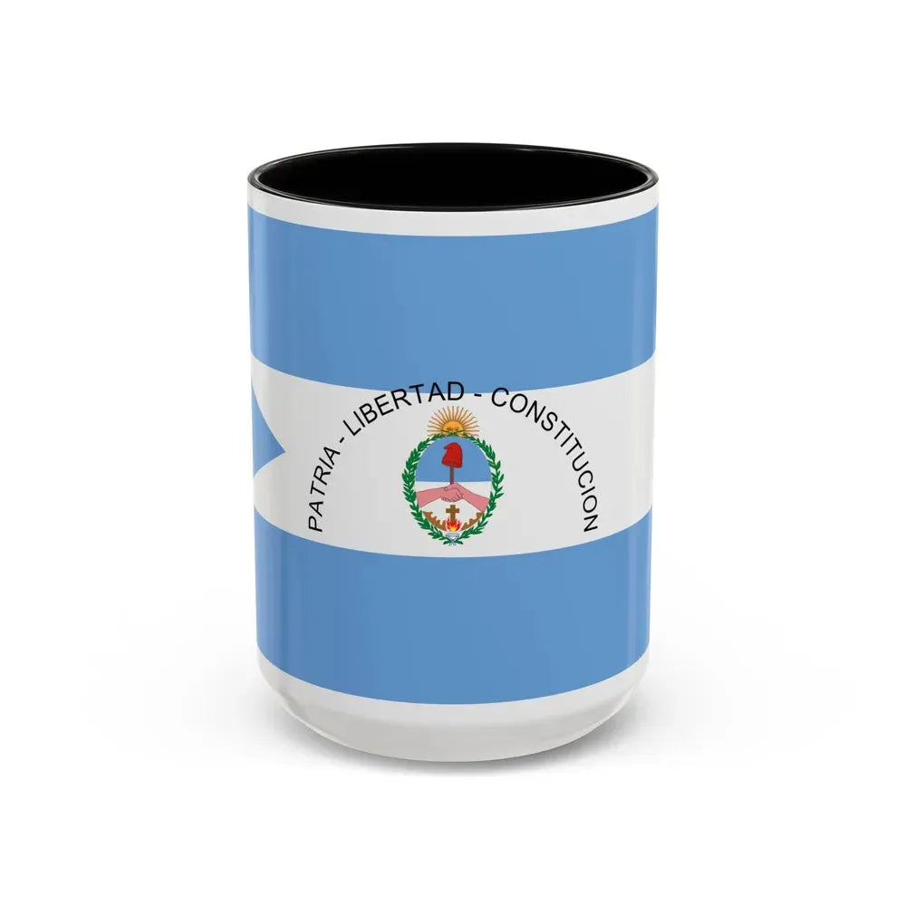 Flag of Corrientes Province Argentina - Accent Coffee Mug 15oz Black - Go Mug Yourself