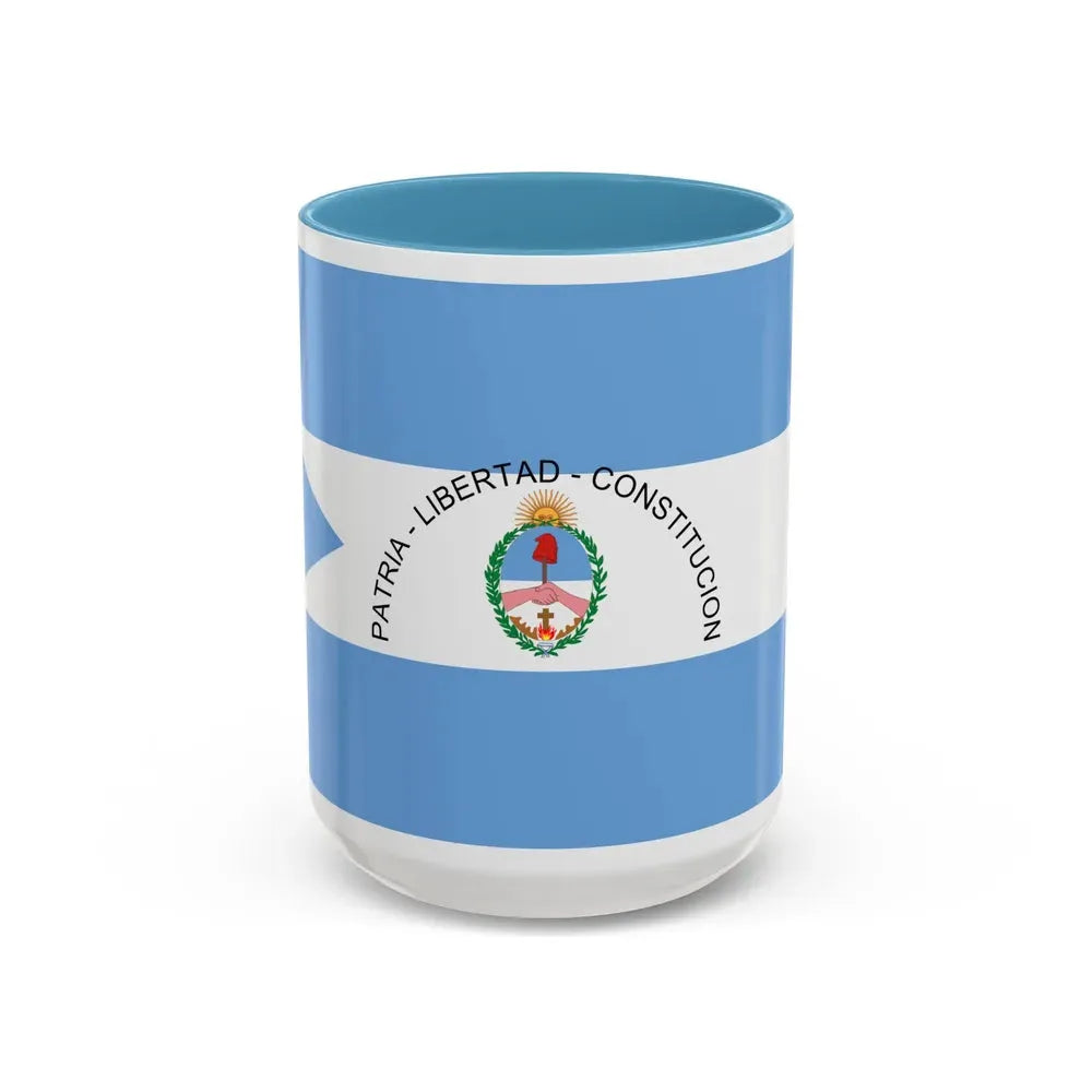 Flag of Corrientes Province Argentina - Accent Coffee Mug 15oz Light Blue - Go Mug Yourself