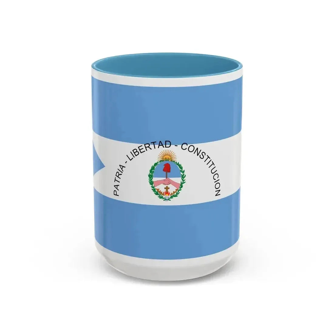 Flag of Corrientes Province Argentina - Accent Coffee Mug 15oz Light Blue - Go Mug Yourself