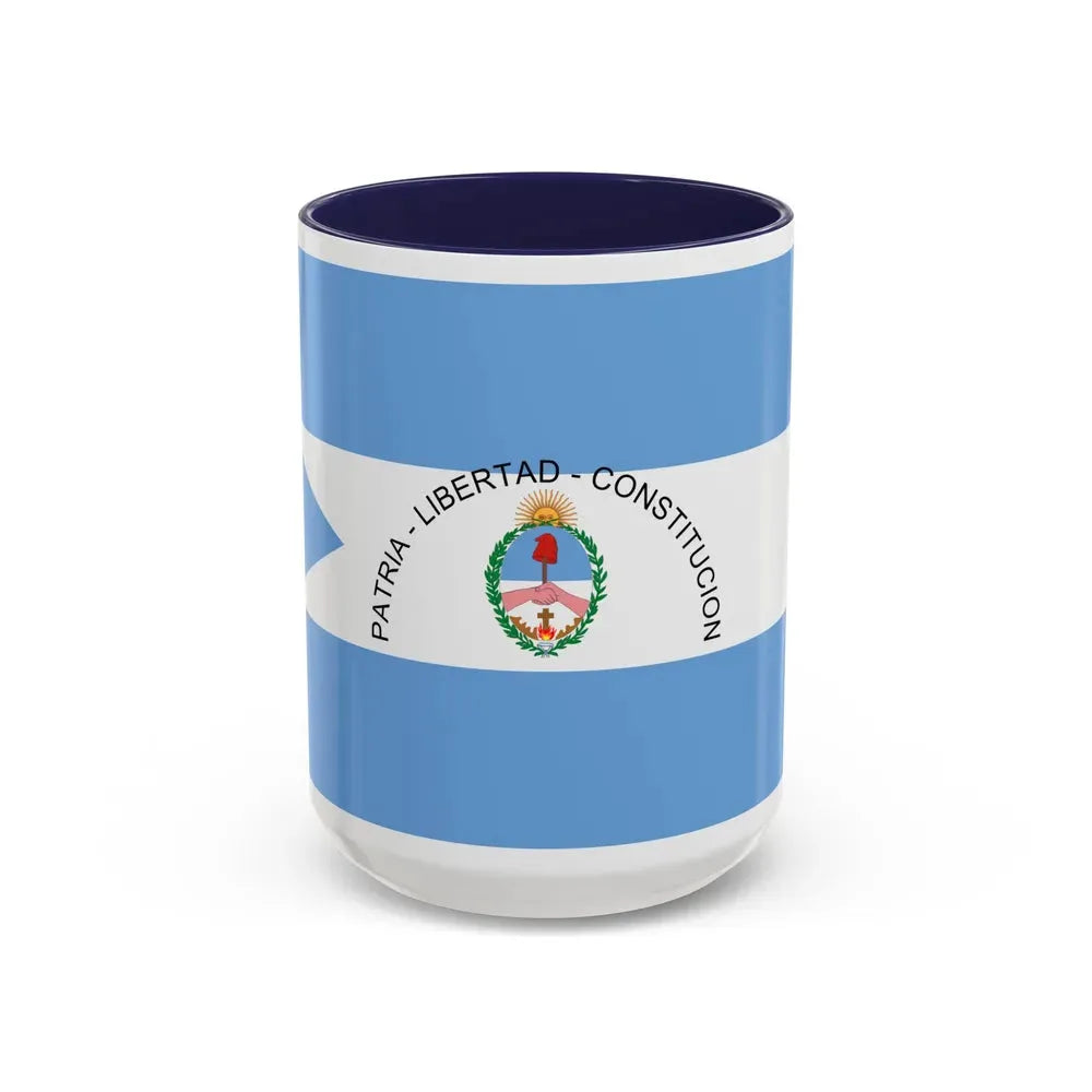 Flag of Corrientes Province Argentina - Accent Coffee Mug 15oz Navy - Go Mug Yourself