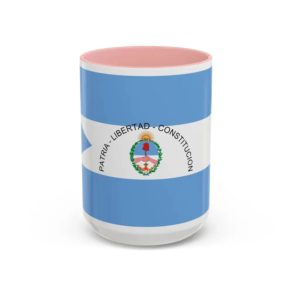 Flag of Corrientes Province Argentina - Accent Coffee Mug 15oz Pink - Go Mug Yourself
