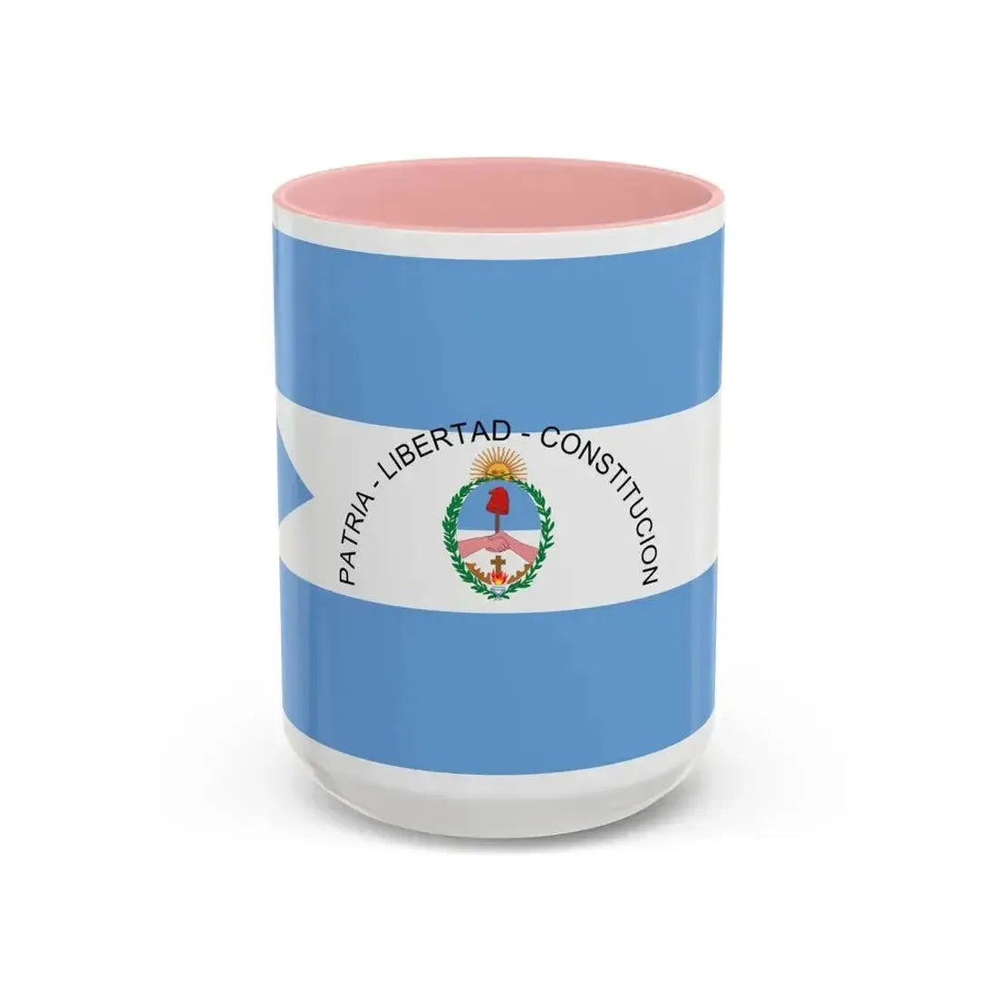 Flag of Corrientes Province Argentina - Accent Coffee Mug 15oz Pink - Go Mug Yourself