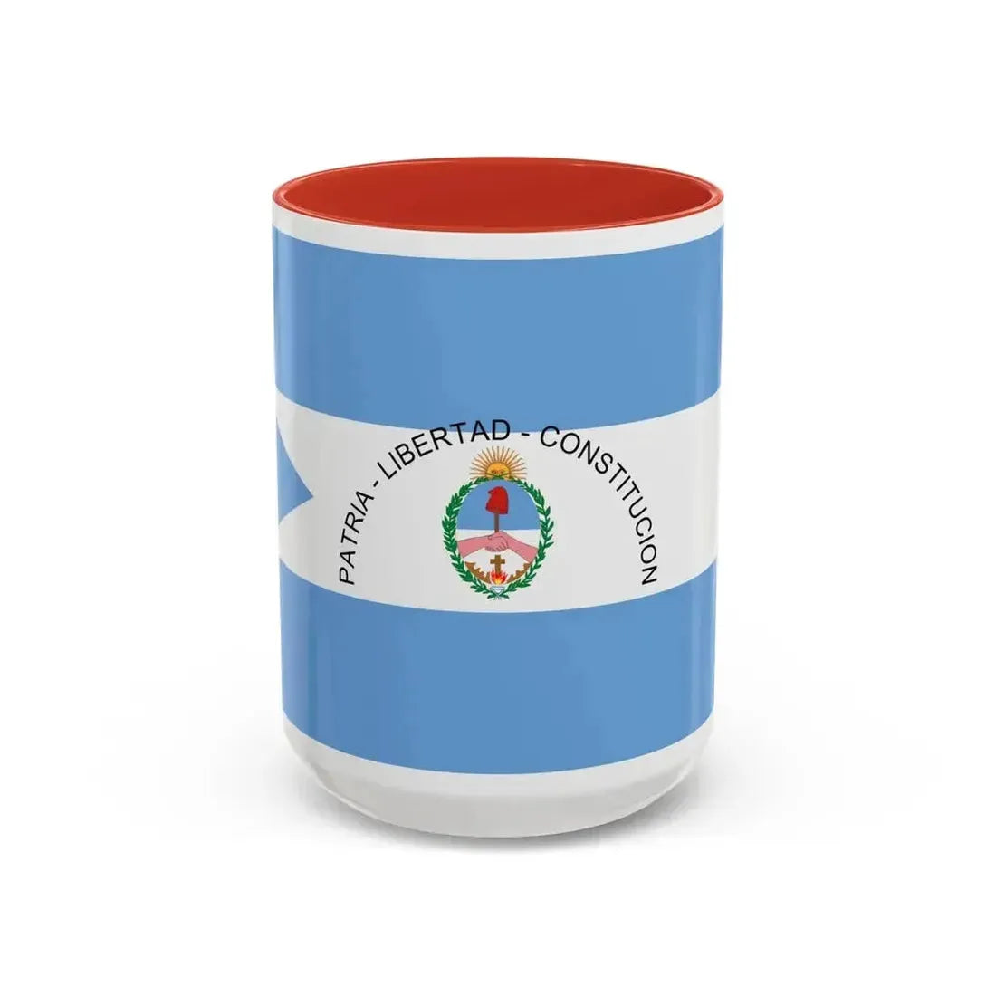 Flag of Corrientes Province Argentina - Accent Coffee Mug 15oz Red - Go Mug Yourself