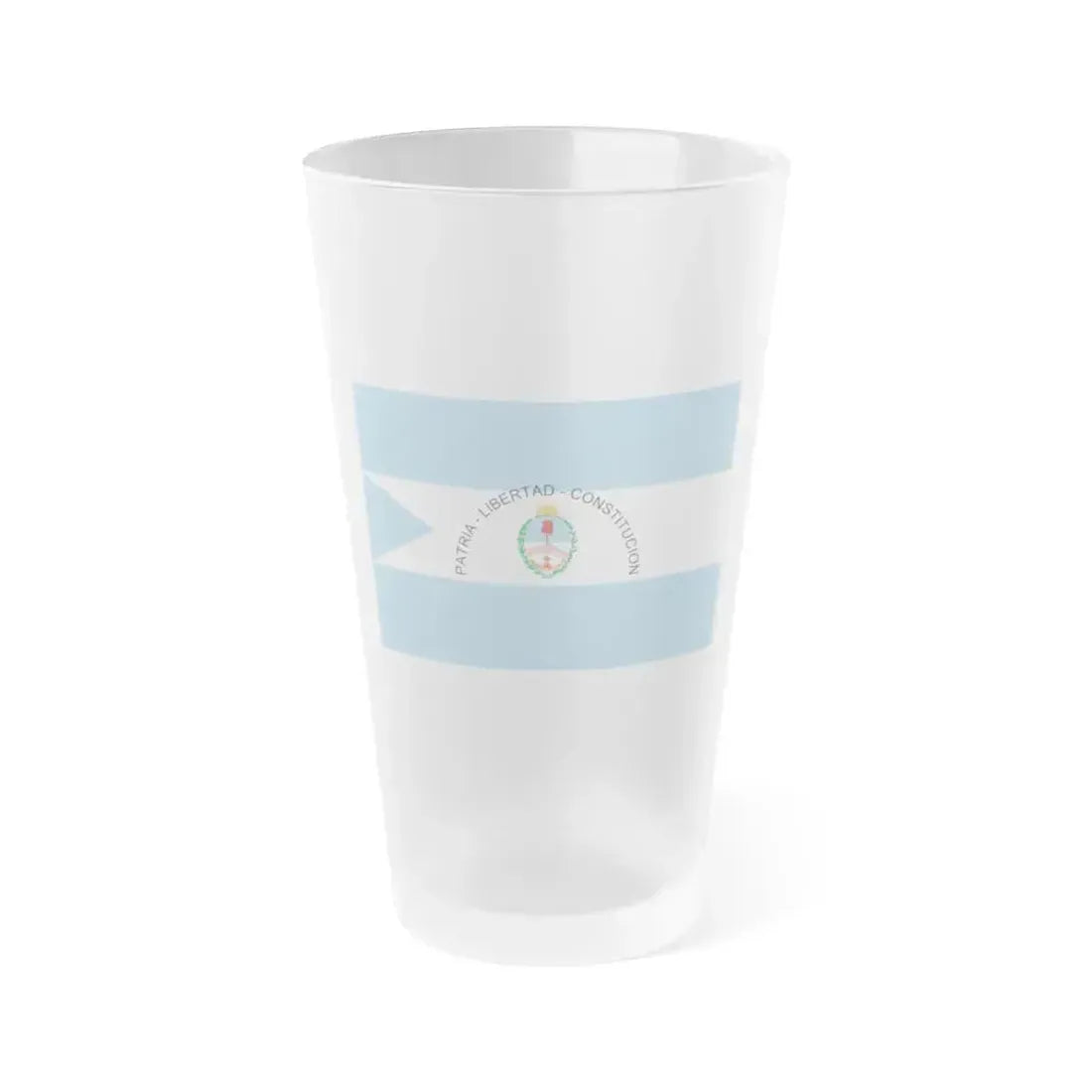 Flag of Corrientes Province Argentina - Frosted Pint Glass 16oz 16oz Frosted - Go Mug Yourself