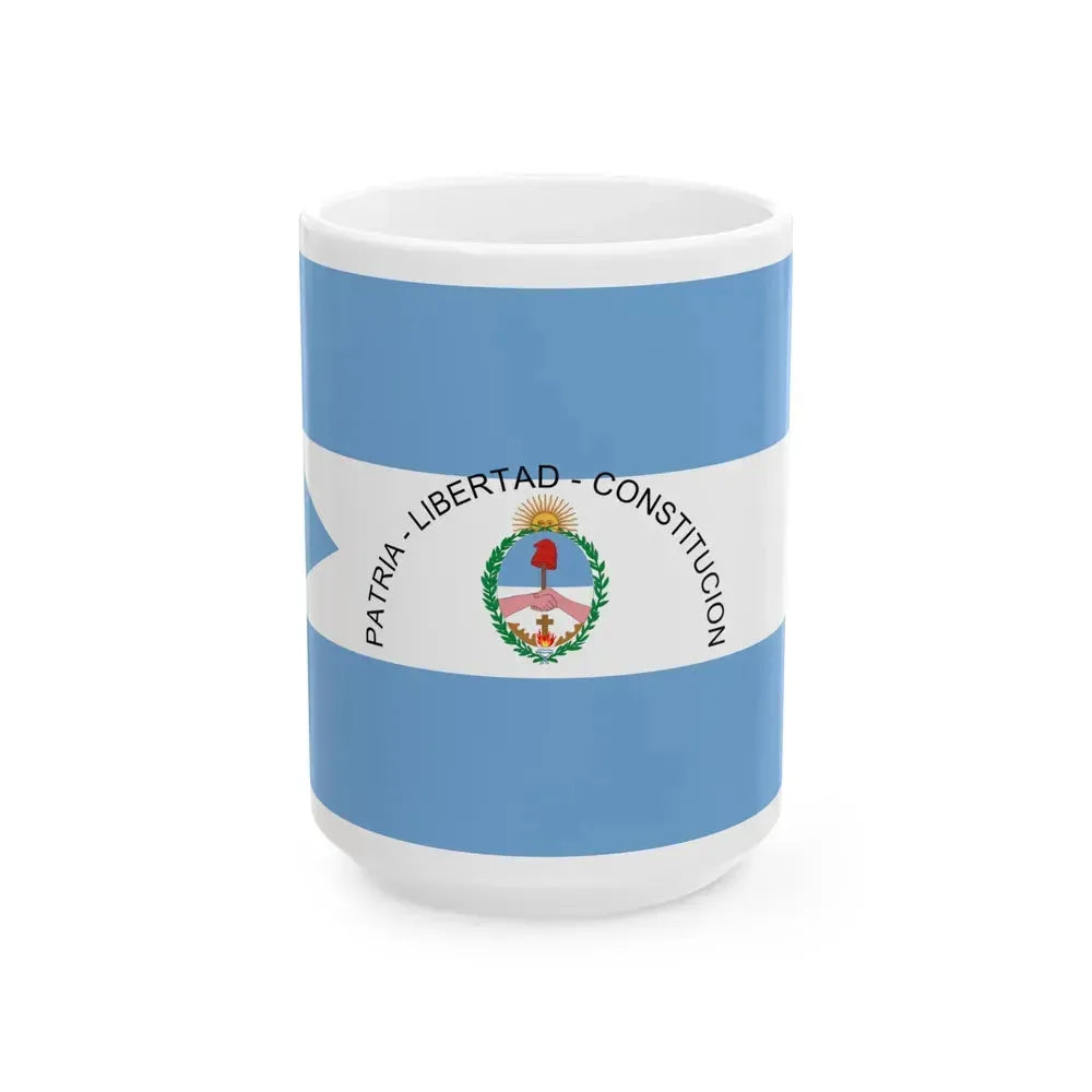 Flag of Corrientes Province Argentina - White Coffee Mug 15oz - Go Mug Yourself