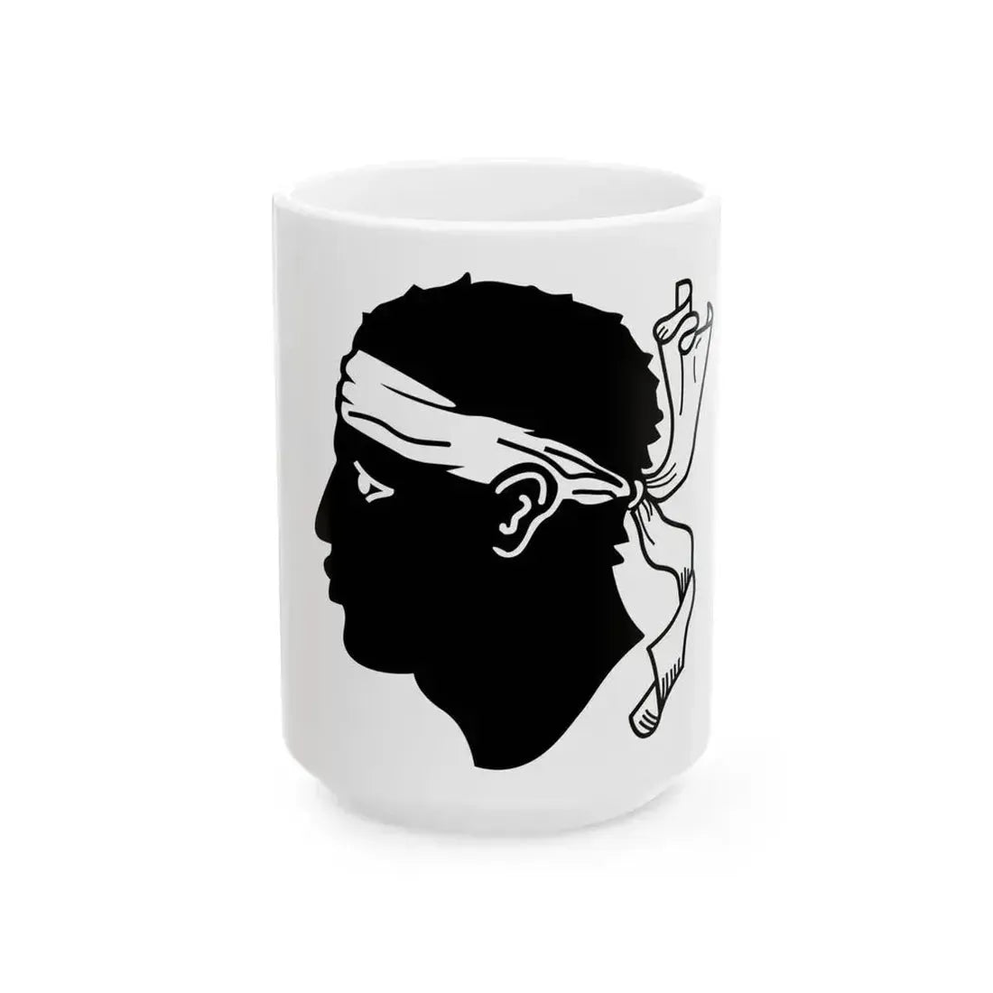 Flag of Corsica (France) White Coffee Mug 15oz - Go Mug Yourself