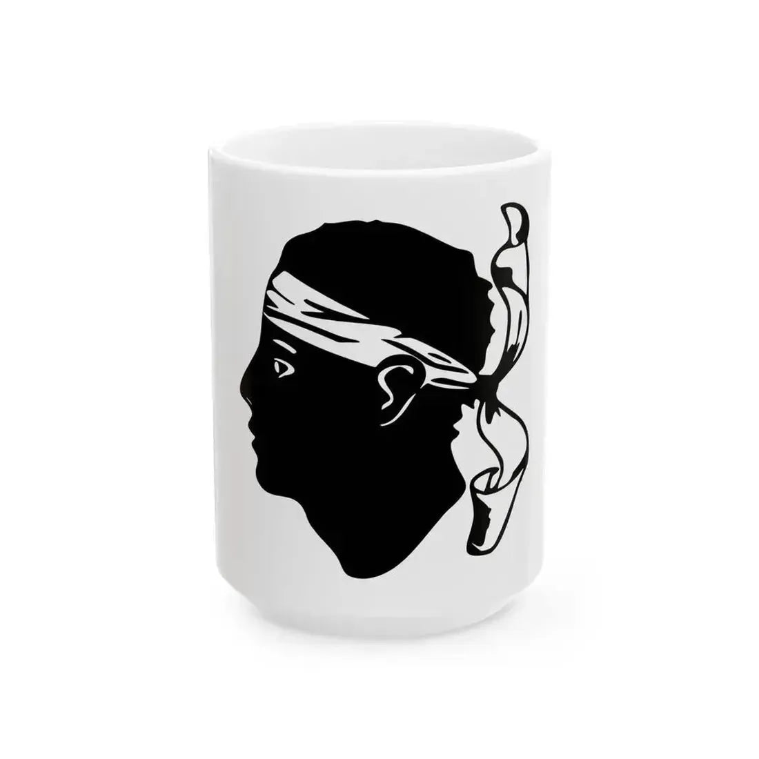 Flag of Corsica Variant (France) White Coffee Mug 15oz - Go Mug Yourself