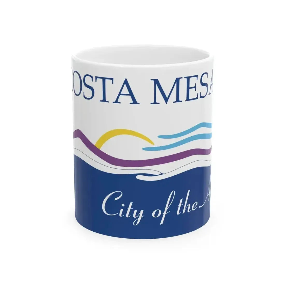 Flag of Costa Mesa California (United States) White Coffee Mug 11oz - Go Mug Yourself