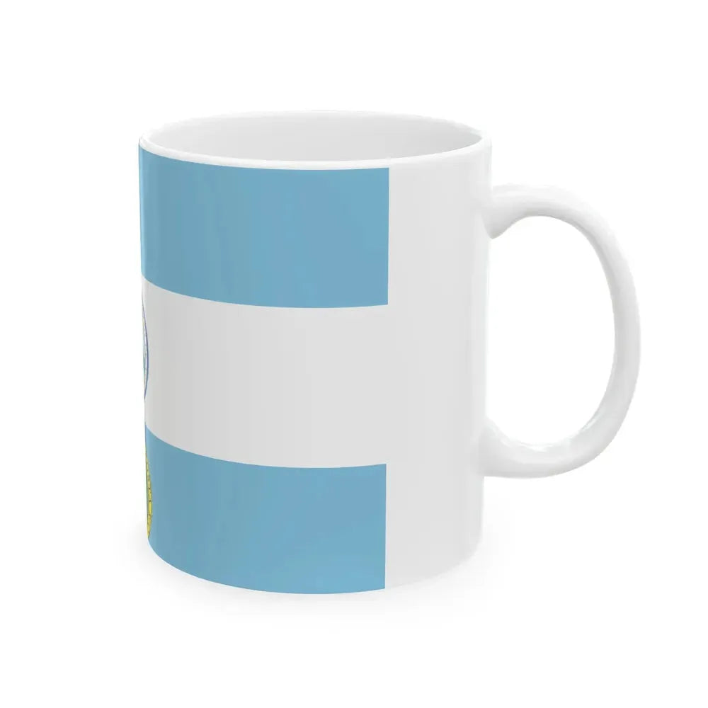Flag of Costa Rica 1824 (Costa Rica) White Coffee Mug - Go Mug Yourself