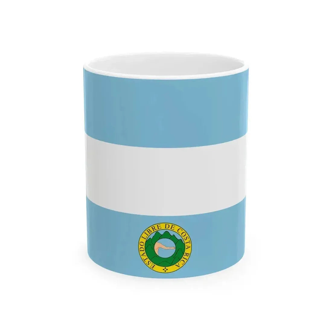 Flag of Costa Rica 1838-1840 (Costa Rica) White Coffee Mug 11oz - Go Mug Yourself