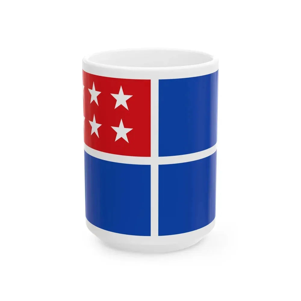 Flag of Costa Rica 1845 proposal (Costa Rica) White Coffee Mug 15oz - Go Mug Yourself