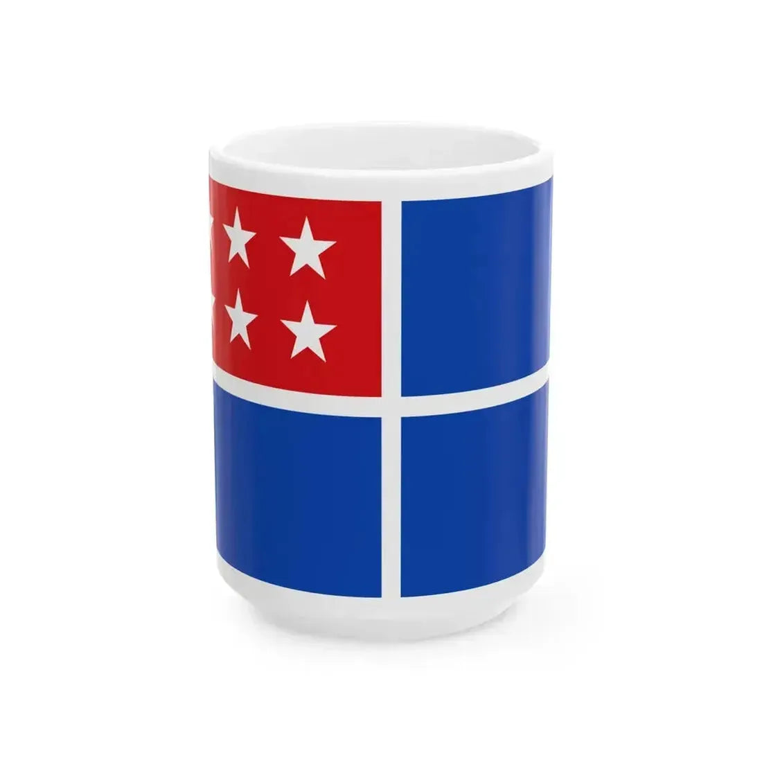 Flag of Costa Rica 1845 proposal (Costa Rica) White Coffee Mug 15oz - Go Mug Yourself