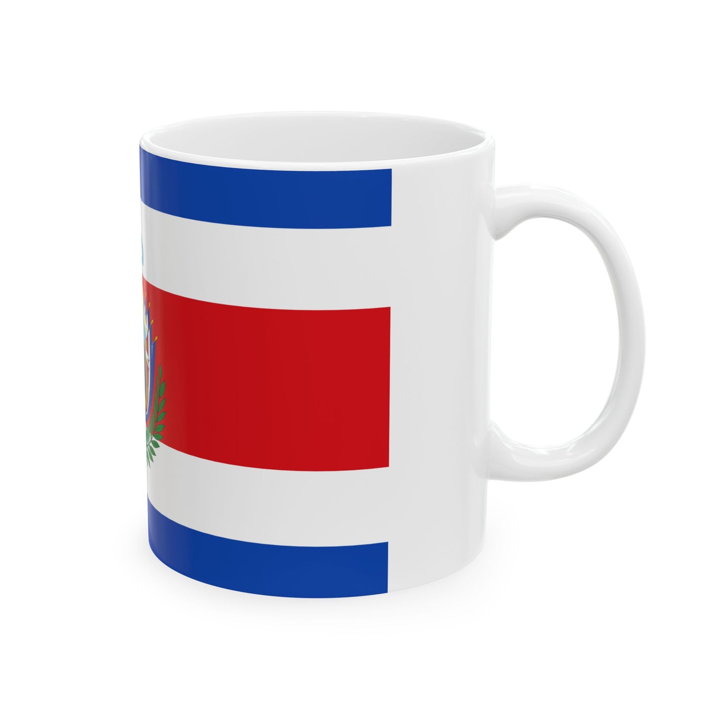 Flag of Costa Rica 1848-1906 (Costa Rica) White Coffee Mug-Go Mug Yourself