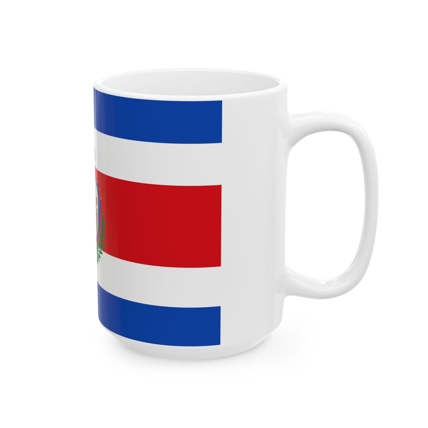 Flag of Costa Rica 1848-1906 (Costa Rica) White Coffee Mug-Go Mug Yourself