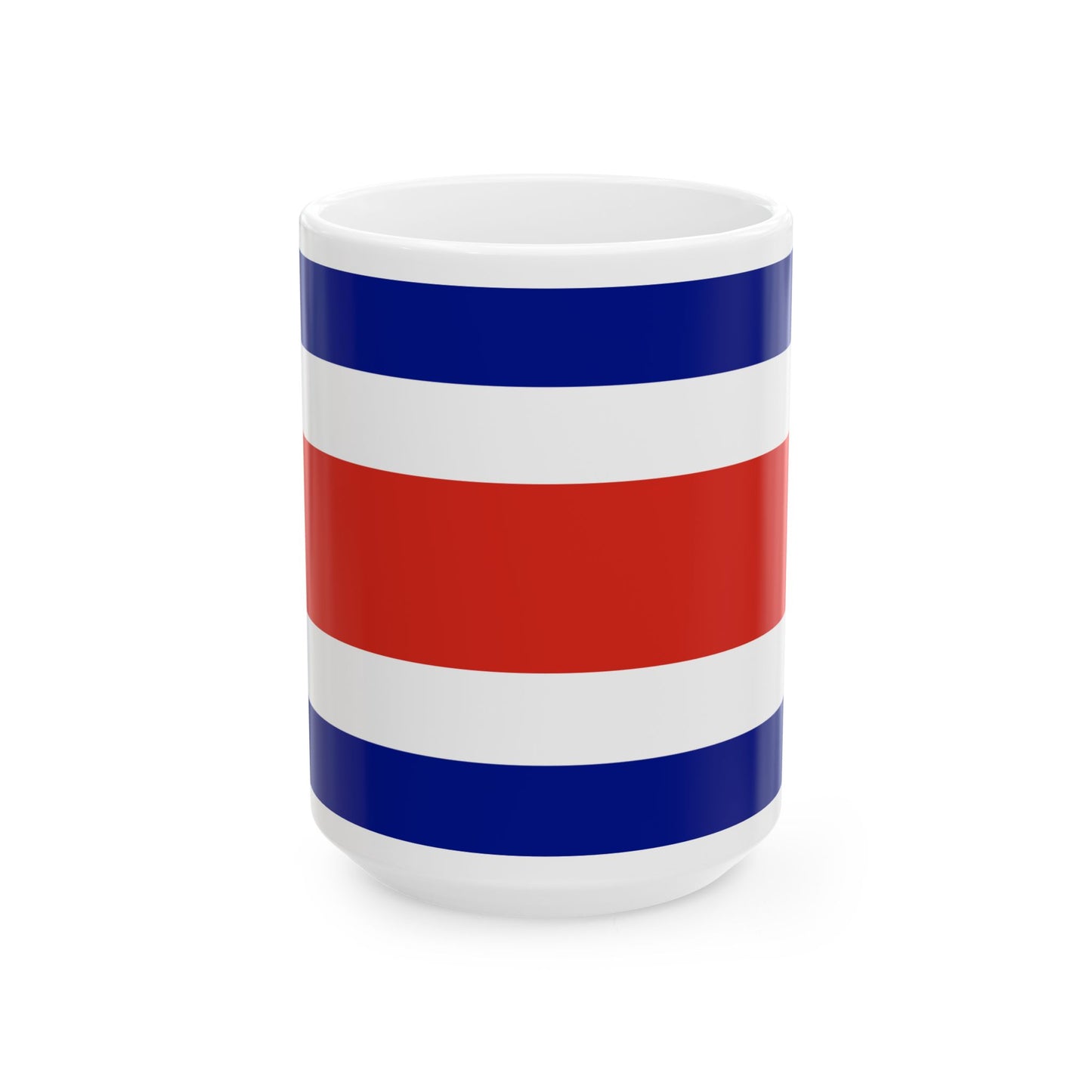 Flag of Costa Rica 3-2 (Costa Rica) White Coffee Mug-15oz-Go Mug Yourself