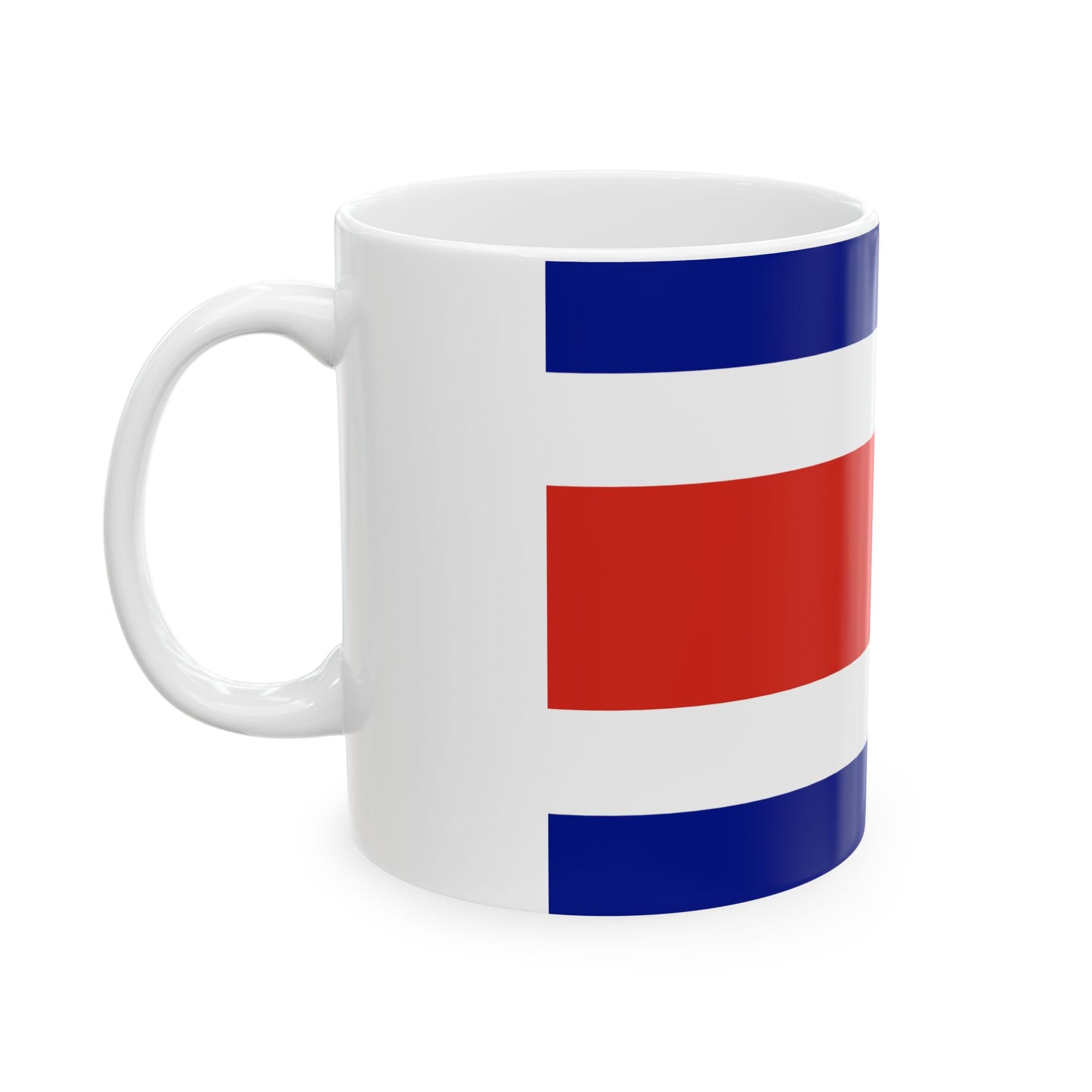 Flag of Costa Rica 3-2 (Costa Rica) White Coffee Mug-Go Mug Yourself