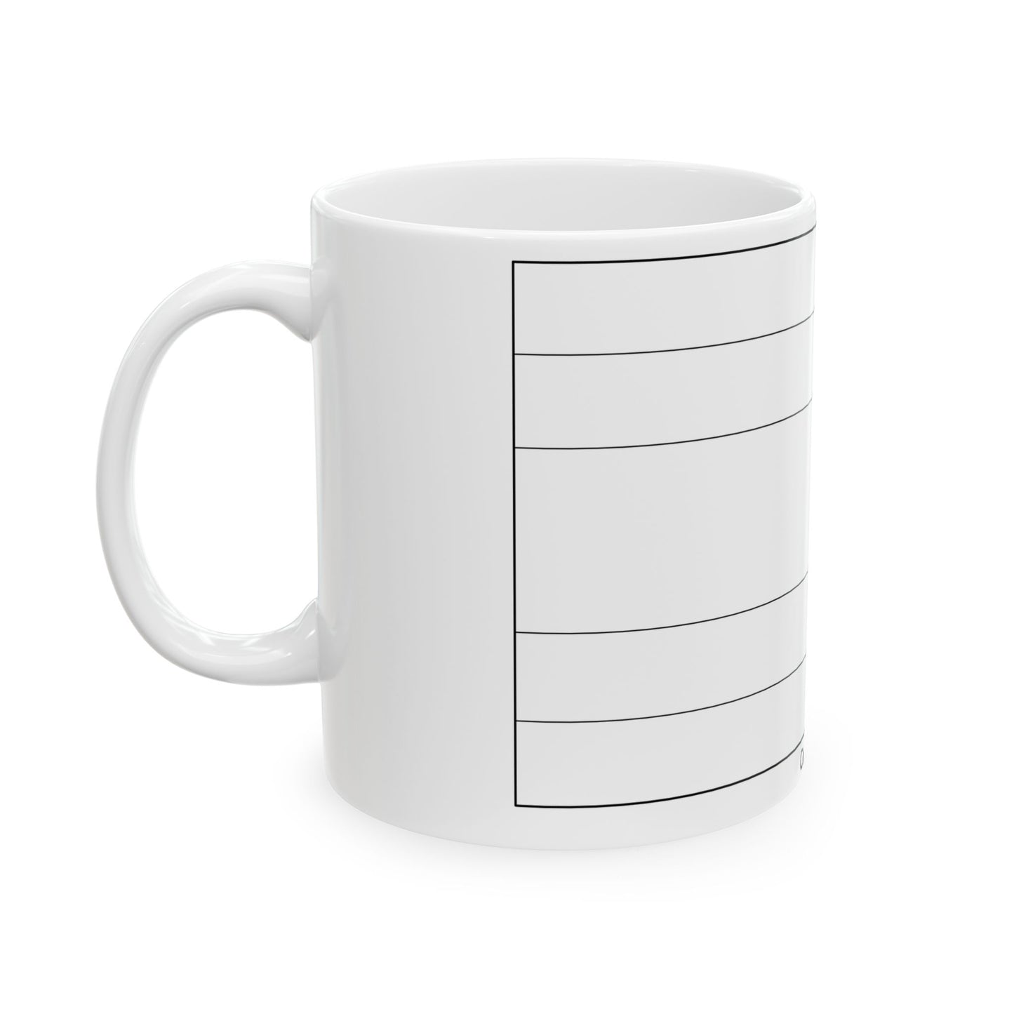 Flag of Costa Rica colouring page (Costa Rica) White Coffee Mug-Go Mug Yourself