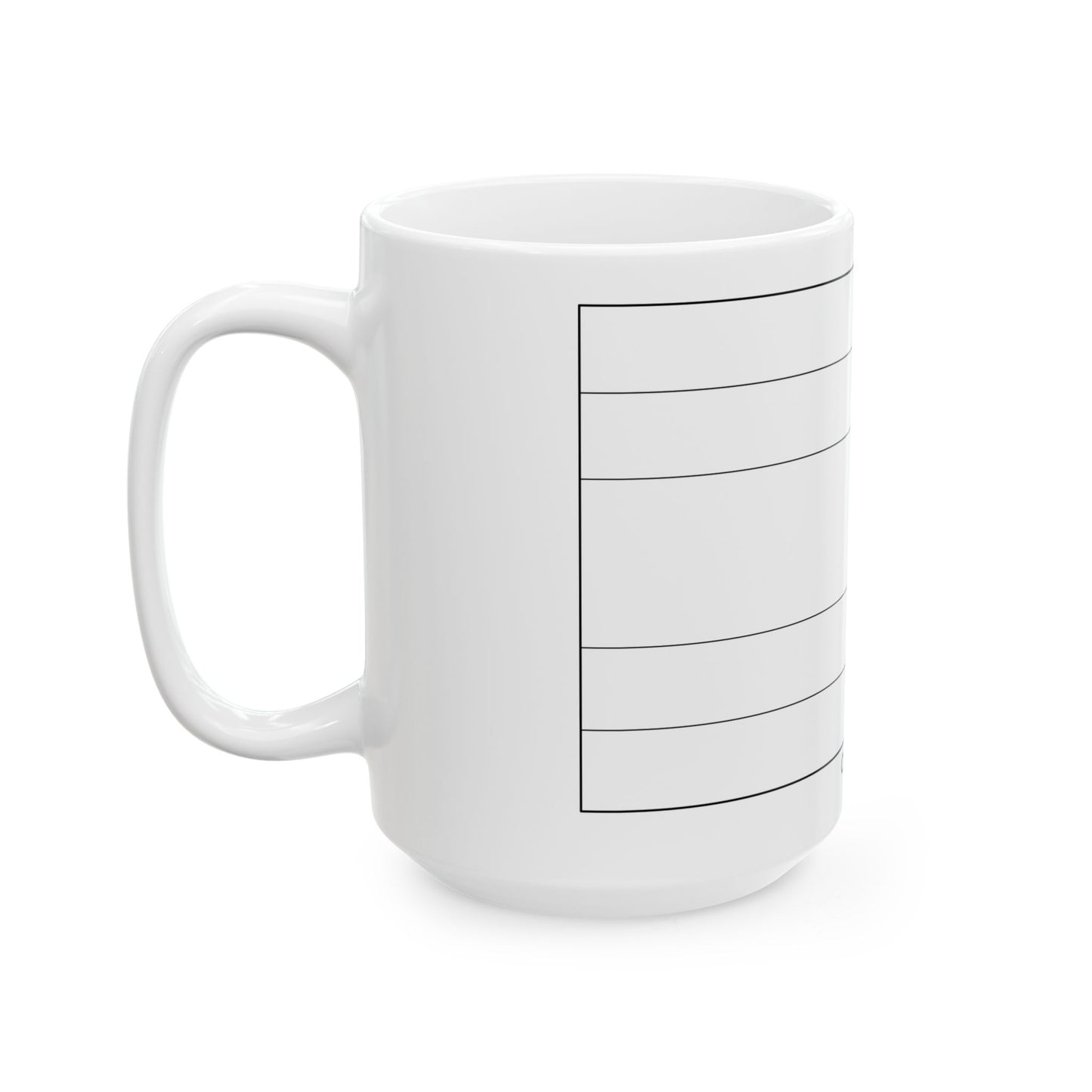 Flag of Costa Rica colouring page (Costa Rica) White Coffee Mug-Go Mug Yourself