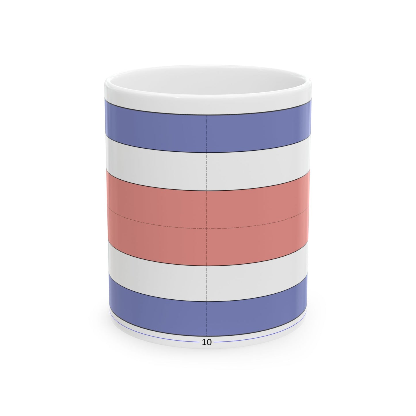 Flag of Costa Rica construction sheet (Costa Rica) White Coffee Mug-11oz-Go Mug Yourself
