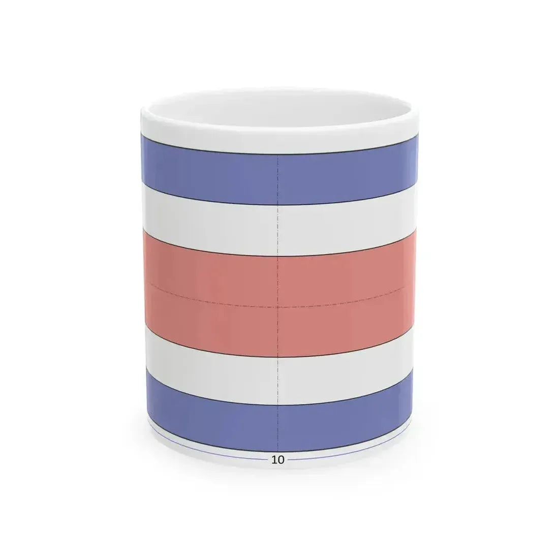 Flag of Costa Rica construction sheet (Costa Rica) White Coffee Mug 11oz - Go Mug Yourself