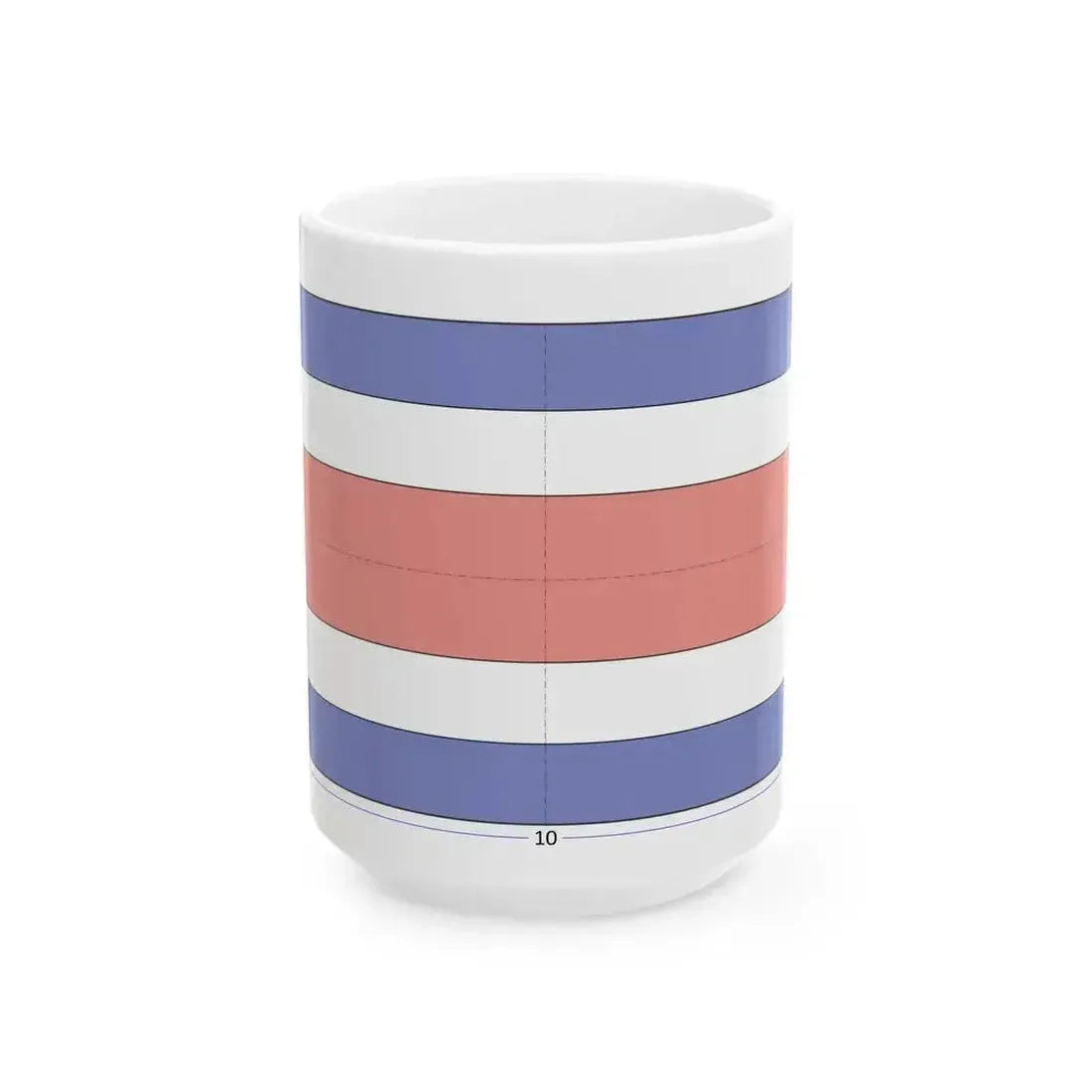 Flag of Costa Rica construction sheet (Costa Rica) White Coffee Mug 15oz - Go Mug Yourself