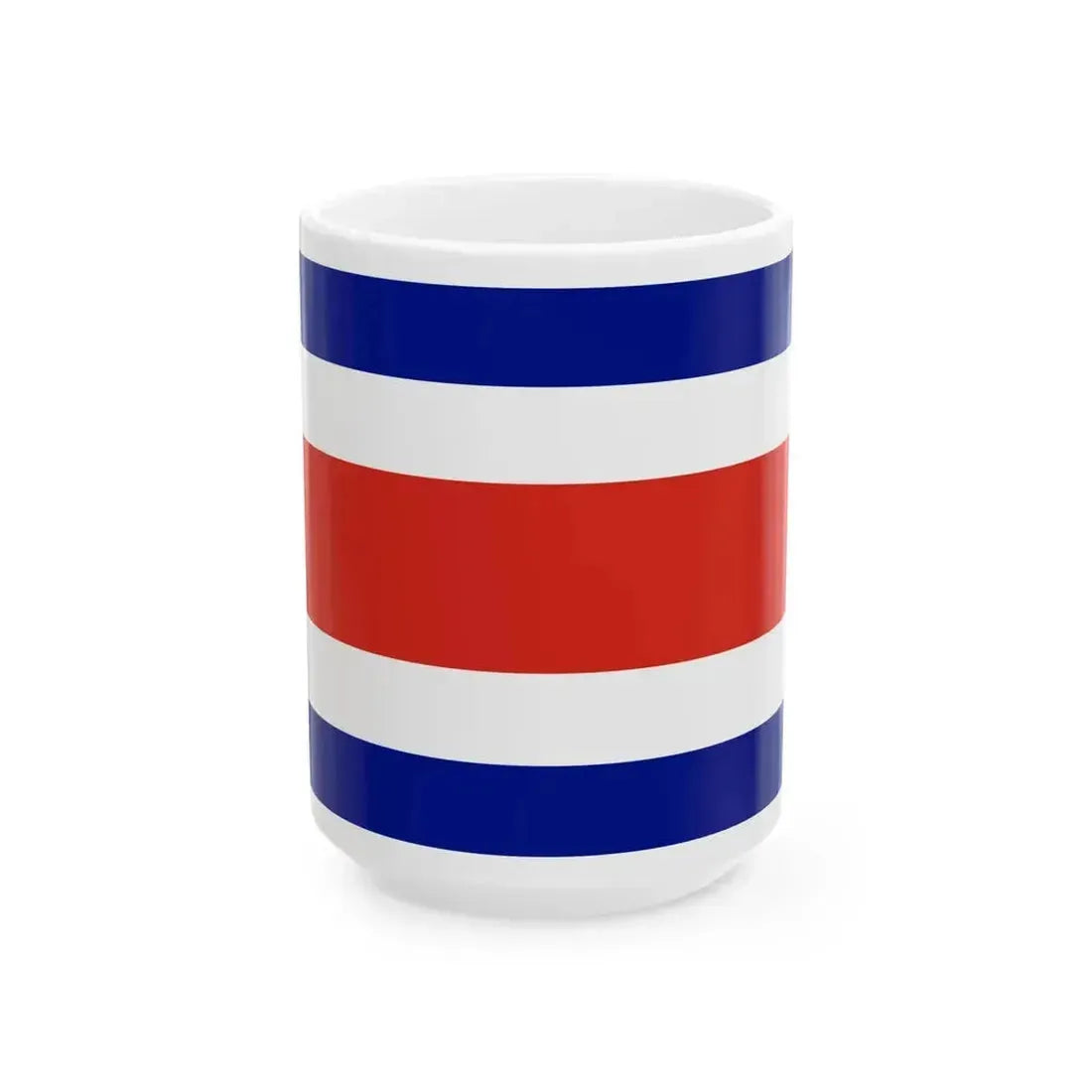 Flag of Costa Rica (Costa Rica) White Coffee Mug 15oz - Go Mug Yourself