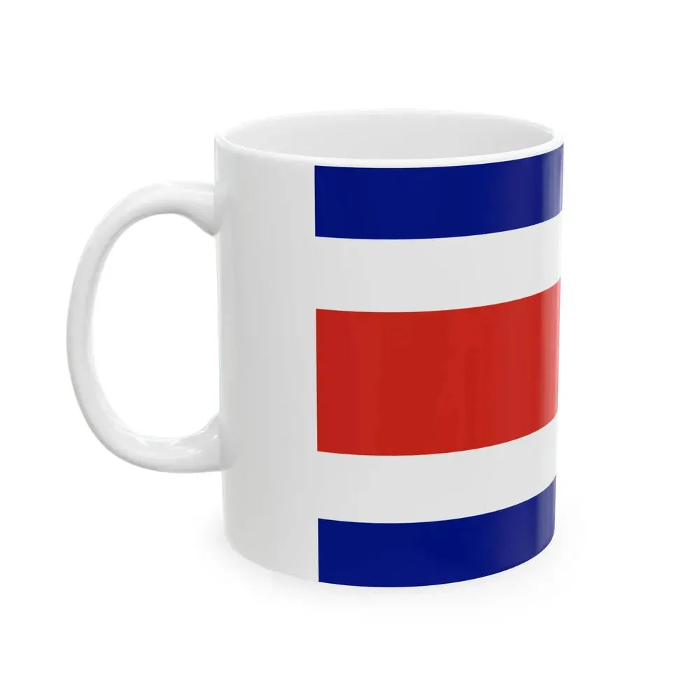 Flag of Costa Rica (Costa Rica) White Coffee Mug - Go Mug Yourself