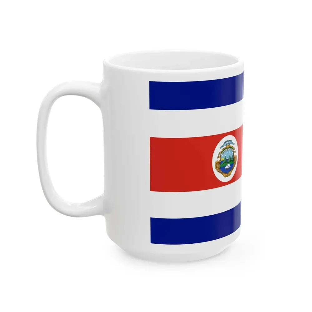 Flag of Costa Rica state (Costa Rica) White Coffee Mug - Go Mug Yourself