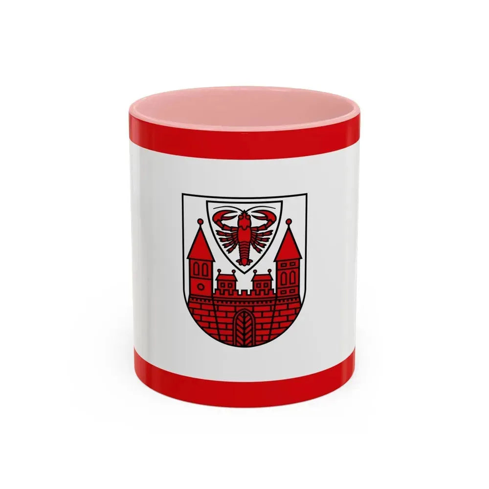 Flag of Cottbus Germany - Accent Coffee Mug 11oz Pink - Go Mug Yourself