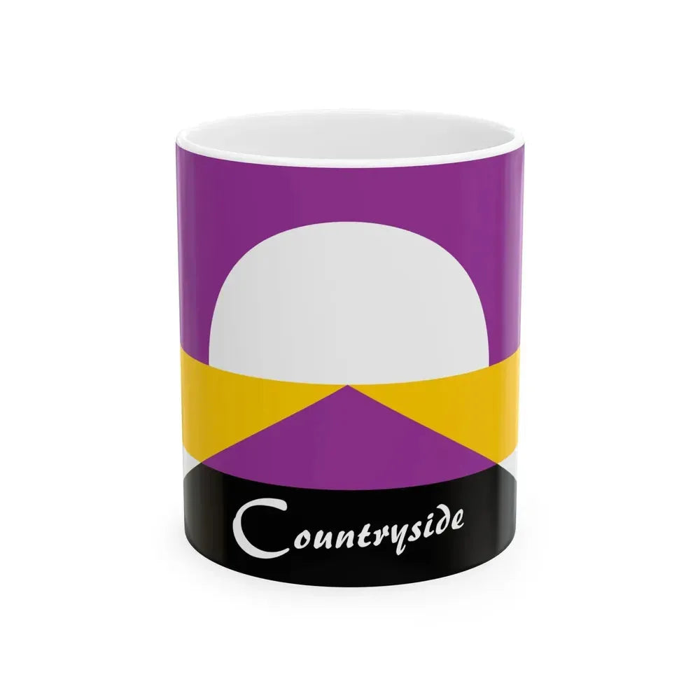 Flag of Countryside Kansas (United States) White Coffee Mug 11oz - Go Mug Yourself