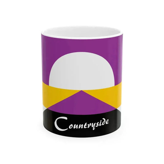 Flag of Countryside Kansas (United States) White Coffee Mug 11oz - Go Mug Yourself