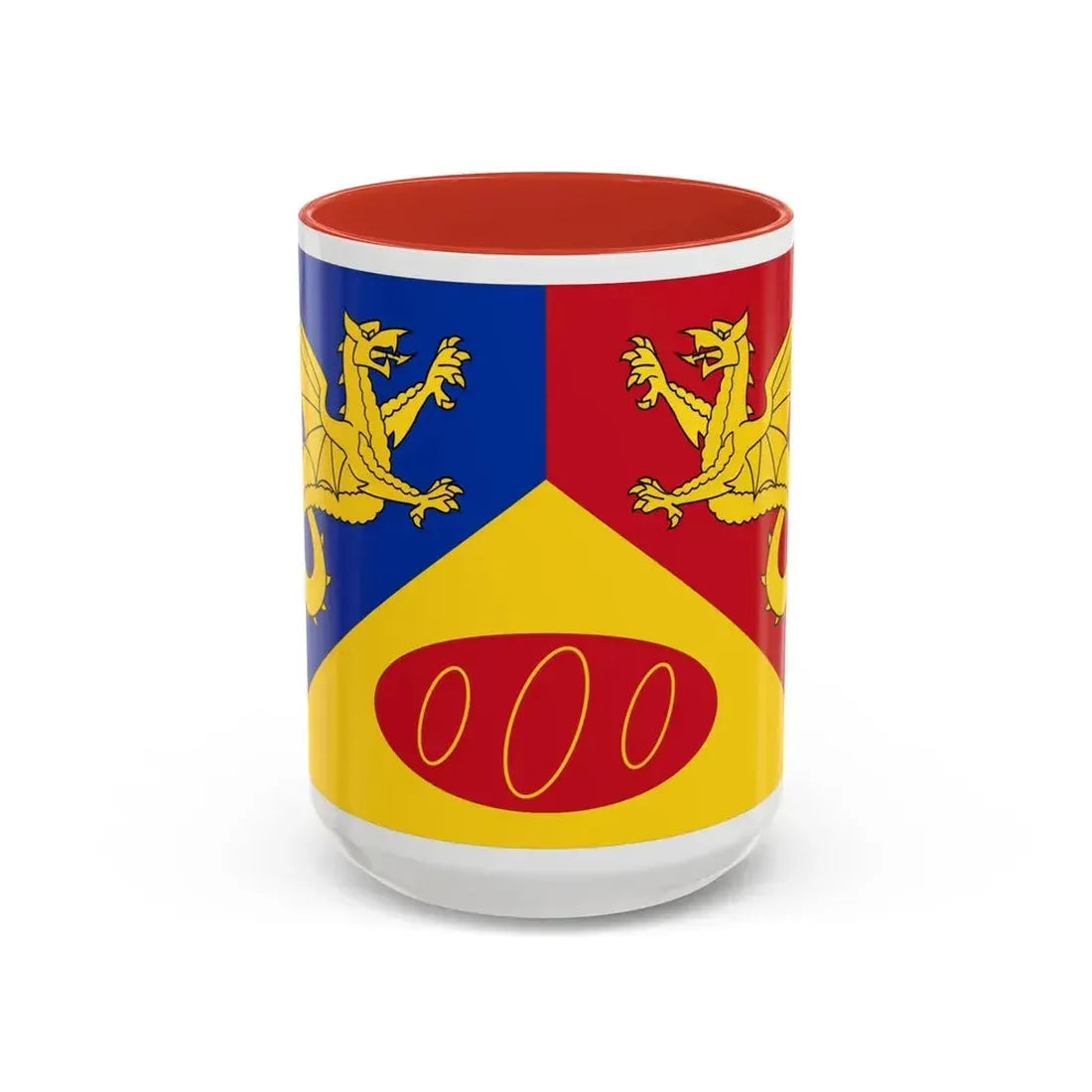 Flag of Craig y Dorth UK - Accent Coffee Mug 15oz Red - Go Mug Yourself