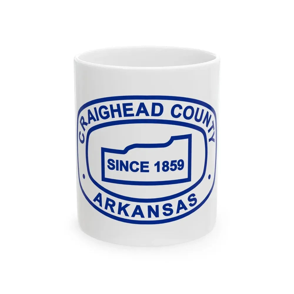 Flag of Craighead County Arkansas (United States) White Coffee Mug 11oz - Go Mug Yourself