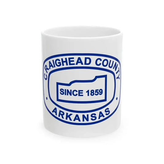 Flag of Craighead County Arkansas (United States) White Coffee Mug 11oz - Go Mug Yourself