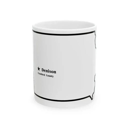 Flag of Crawford County Iowa Sesquicentennial (United States) White Coffee Mug 11oz - Go Mug Yourself